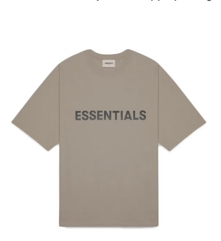 Essentials Front Logo Tee Taupe
