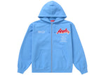 Supreme Salvation Zip Up Hooded Sweatshirt Light Blue