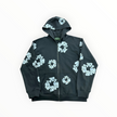 Denim Tears Rhinestone Wreath Zip Hoodie Black