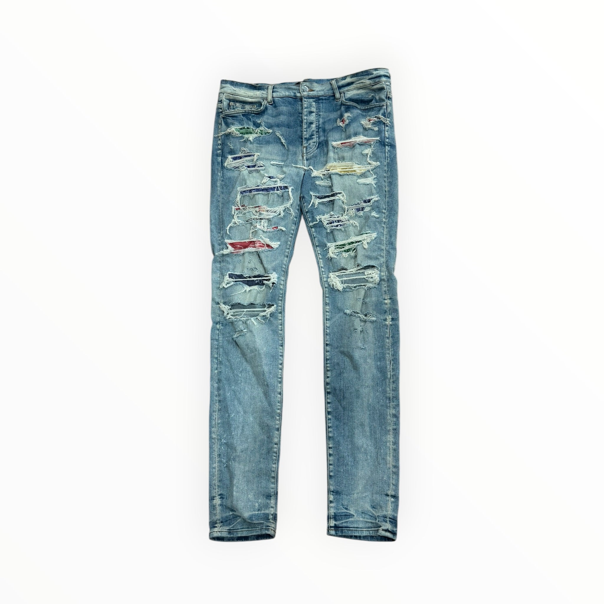 Amiri Bandana Patch Trasher Denim