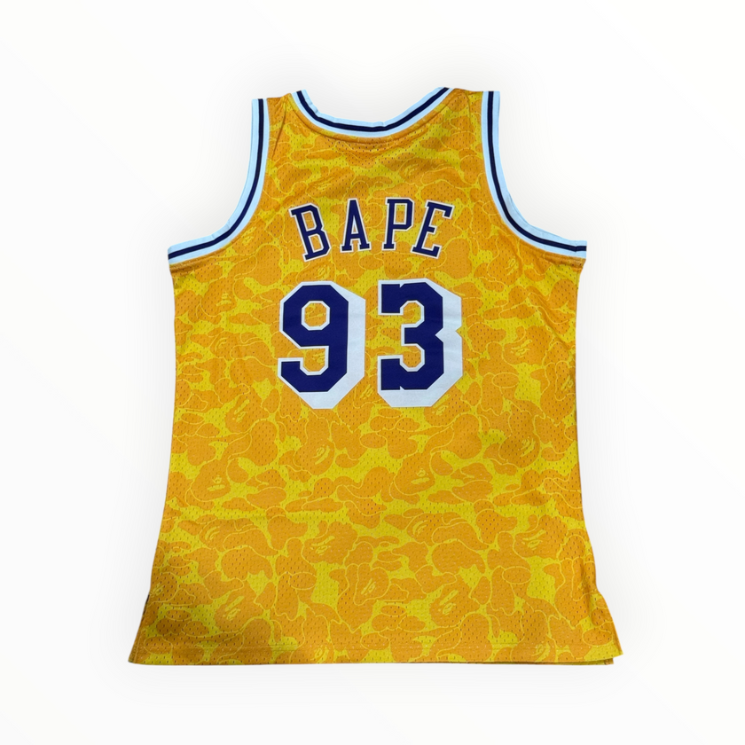 BAPE x Mitchell & Ness Los Angeles Lakers Jersey Yellow