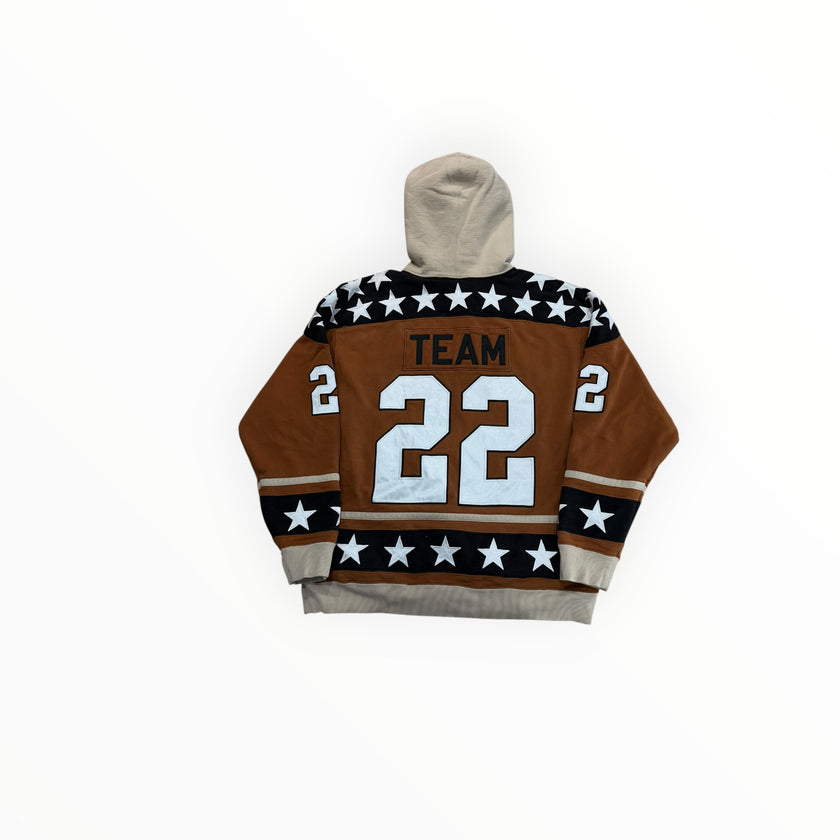 Supreme Hockey Hooded Sweatshirt (FW22) Brown