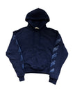 Off White Arrow Pattern Logo Stripe Hoodie