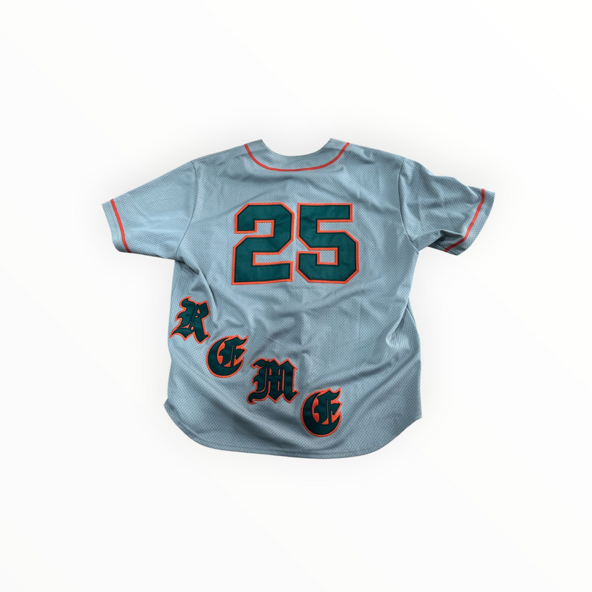 Supreme Old English Baseball Jersey Grey