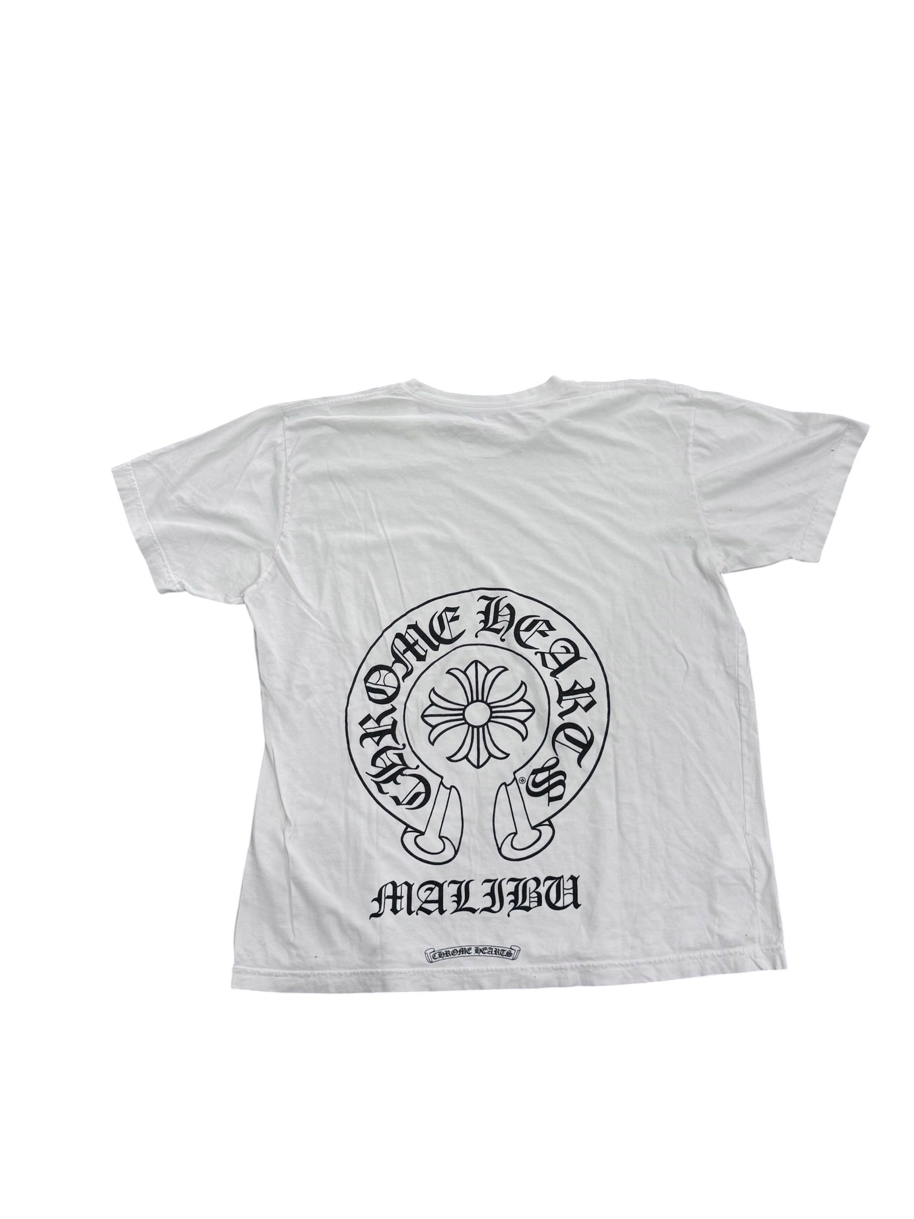 Chrome Hearts Malibu Horseshoe Pocket Tee White/Black