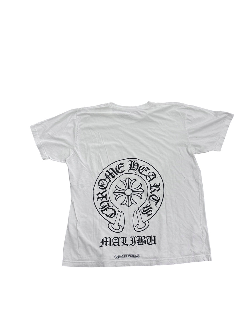 Chrome Hearts Malibu Horseshoe Pocket Tee White/Black