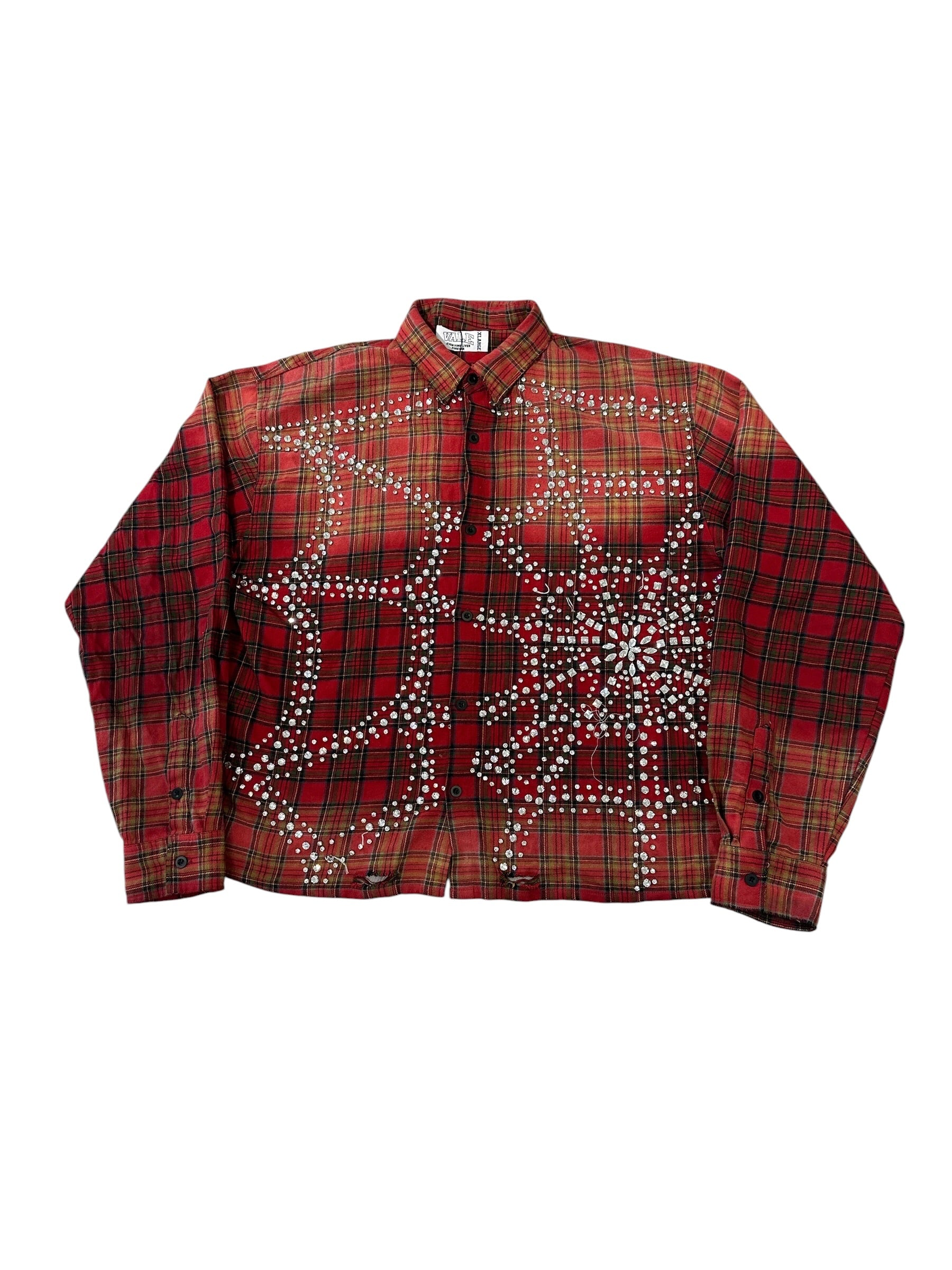 Vale Forever Red Rhinestone Flannel