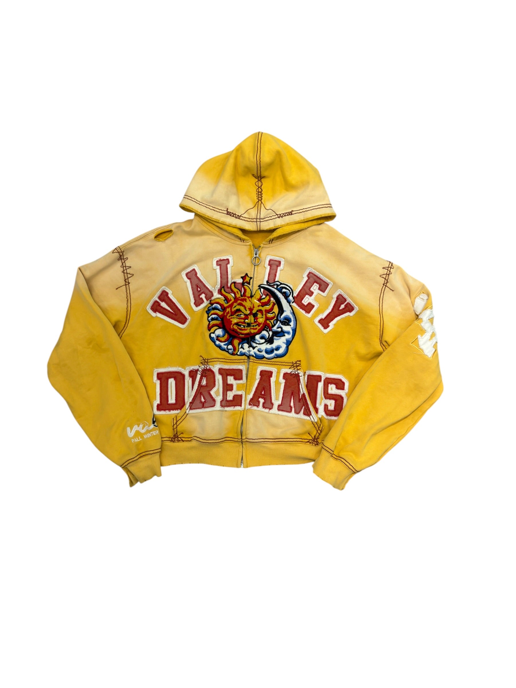Vale Forever Sunny Zip Up Hoodie Yellow