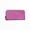 Prada Purple Saffiano Zip Wallet