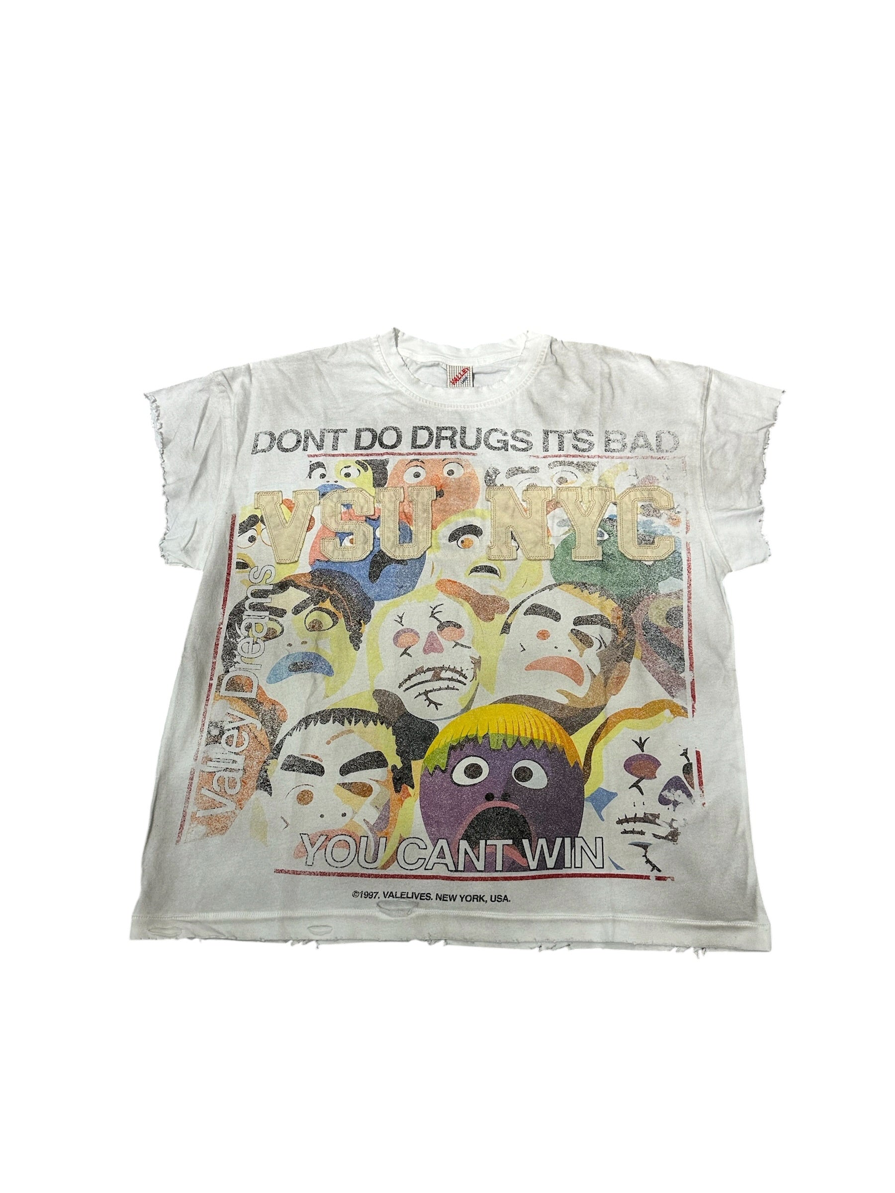 Vale White No Drugs Tank