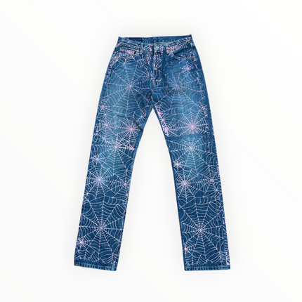Sp5der Pink Web Denim