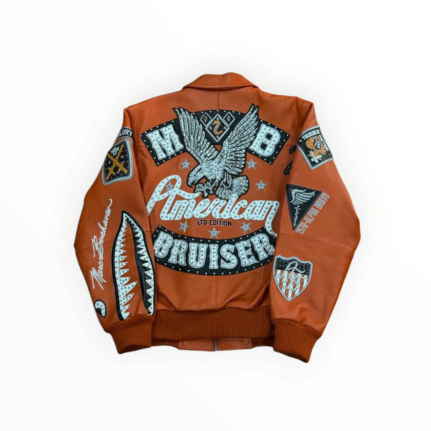 Pelle Pelle American Bruiser Leather Jacket Orange