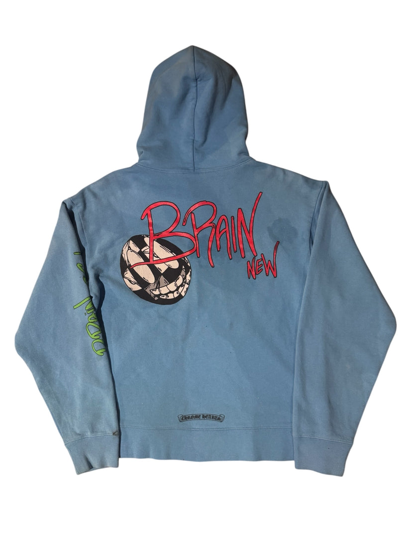Chrome Hearts Matty Boy Brain Hoodie Blue