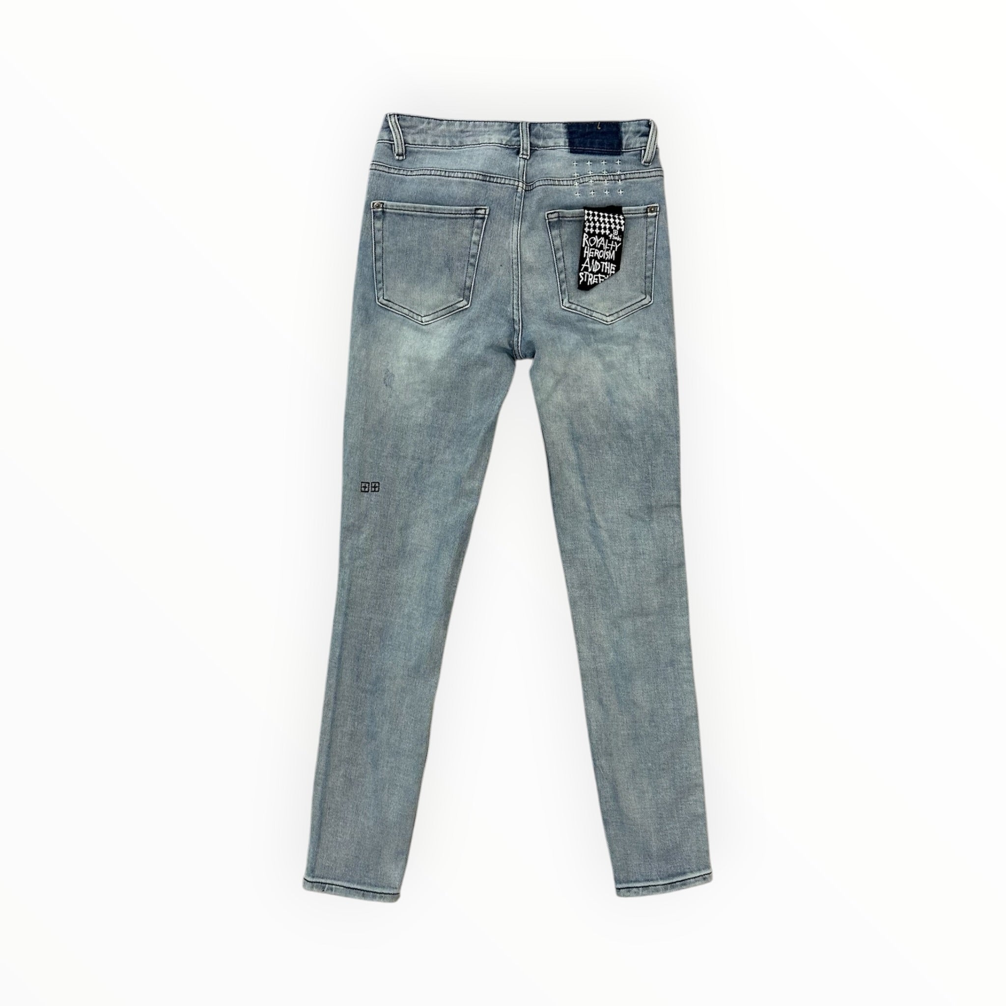 Ksubi Vanwinkle Hunter Distressed Light Blue Denim