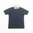 Gucci Piquet Jacquard Polo Shirt Navy