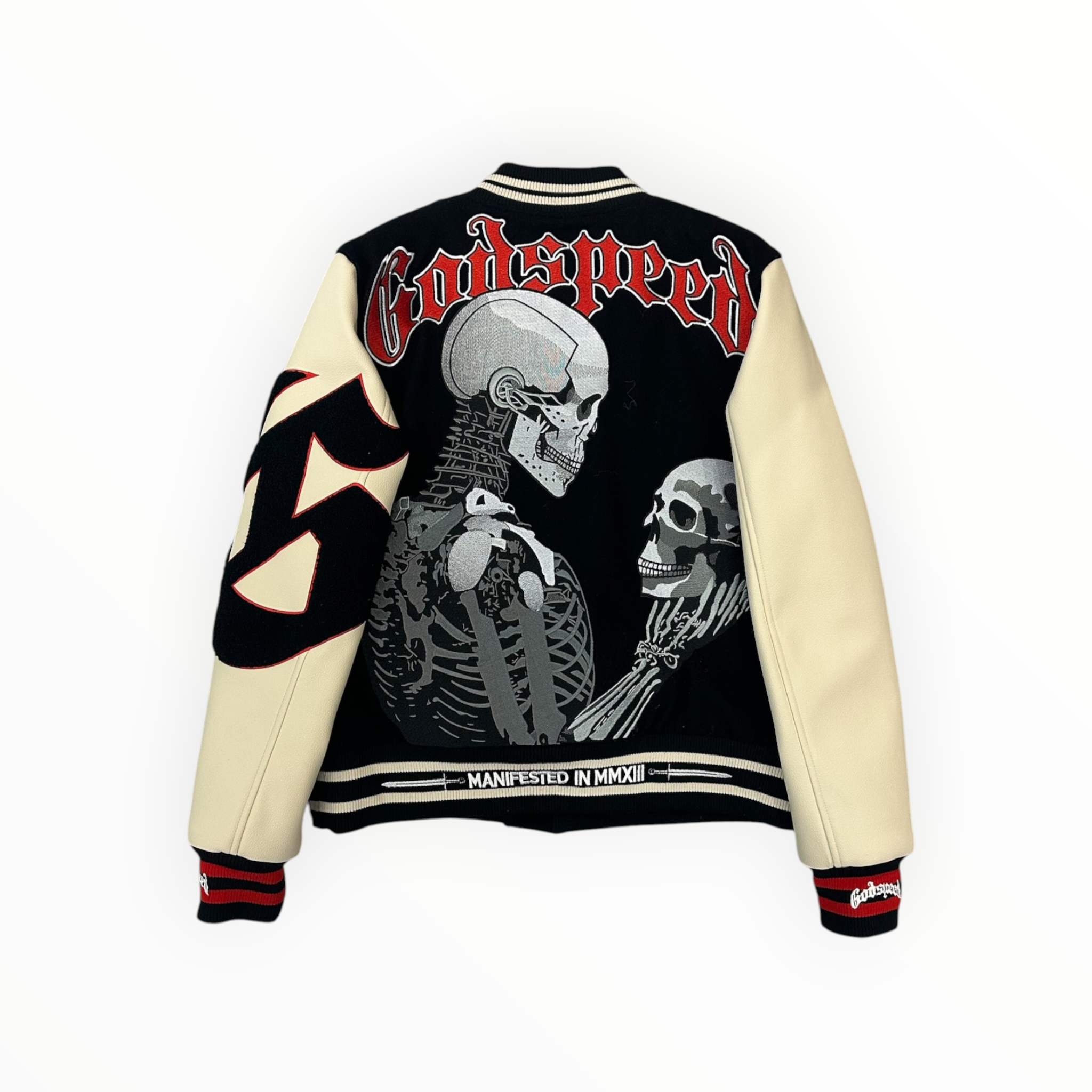 Godspeed Mankind vs. AI Varsity Jacket