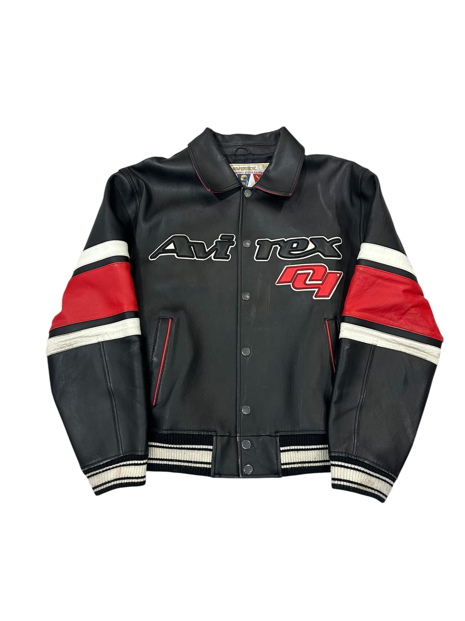 Avirex Leather Jacket ‘The Legend’ Black/Red