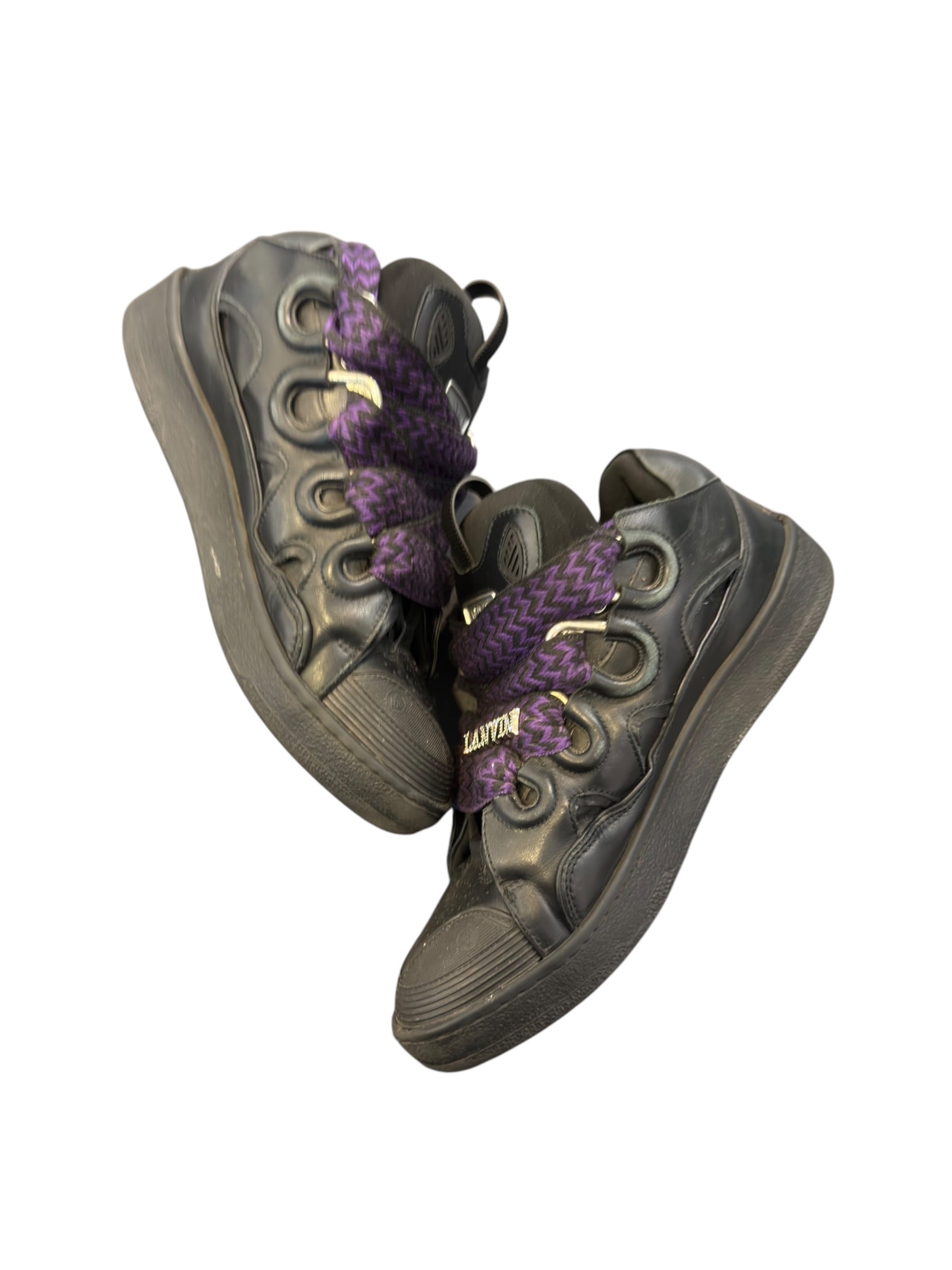 Lanvin Curb Sneaker Black/Purple