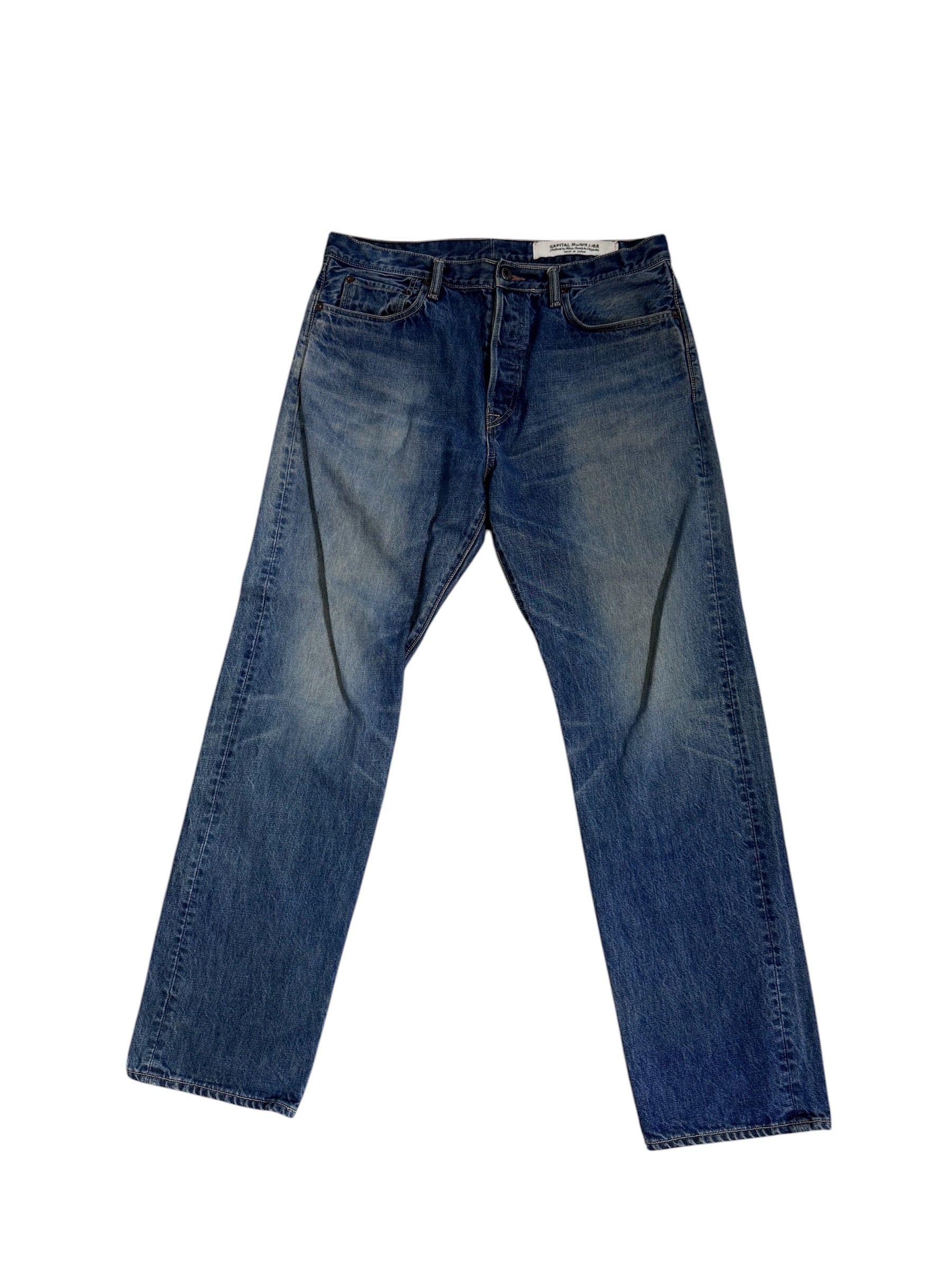 Kapital Smiley Face Embroidered Denim Jeans