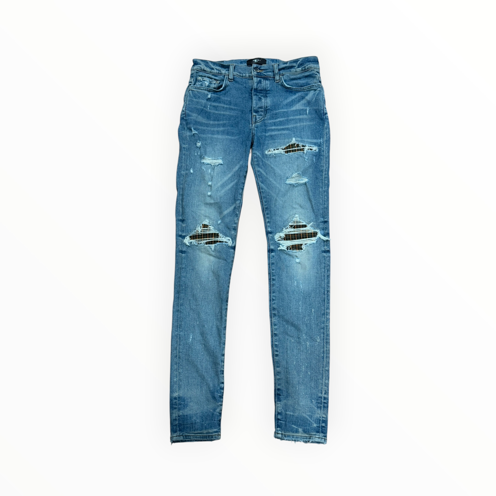 Amiri MX1 Blue/Plaid Denim