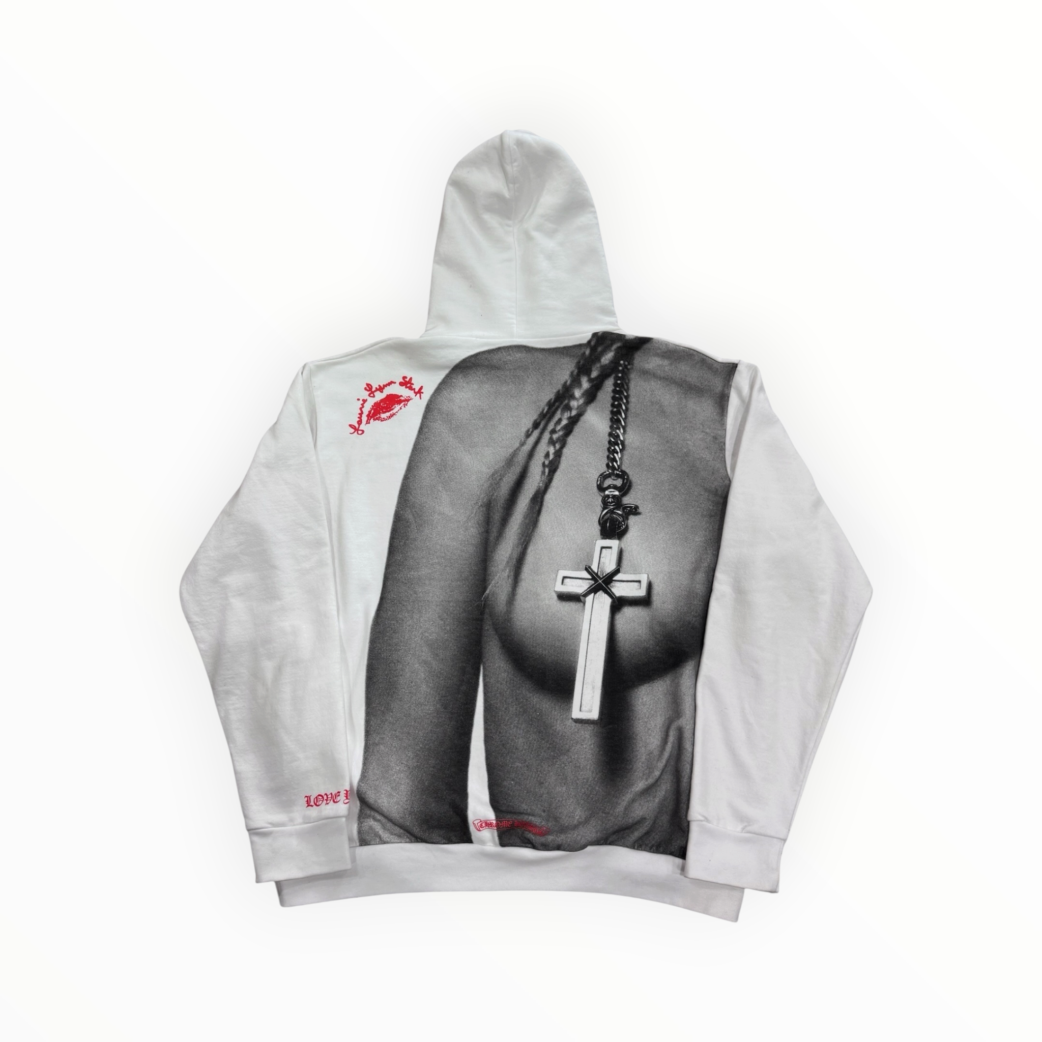 Chrome Hearts White & Red Laurie Lynn Stark Hoodie