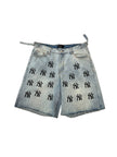 HMDD NY Yankees Digi Light Blue Jorts