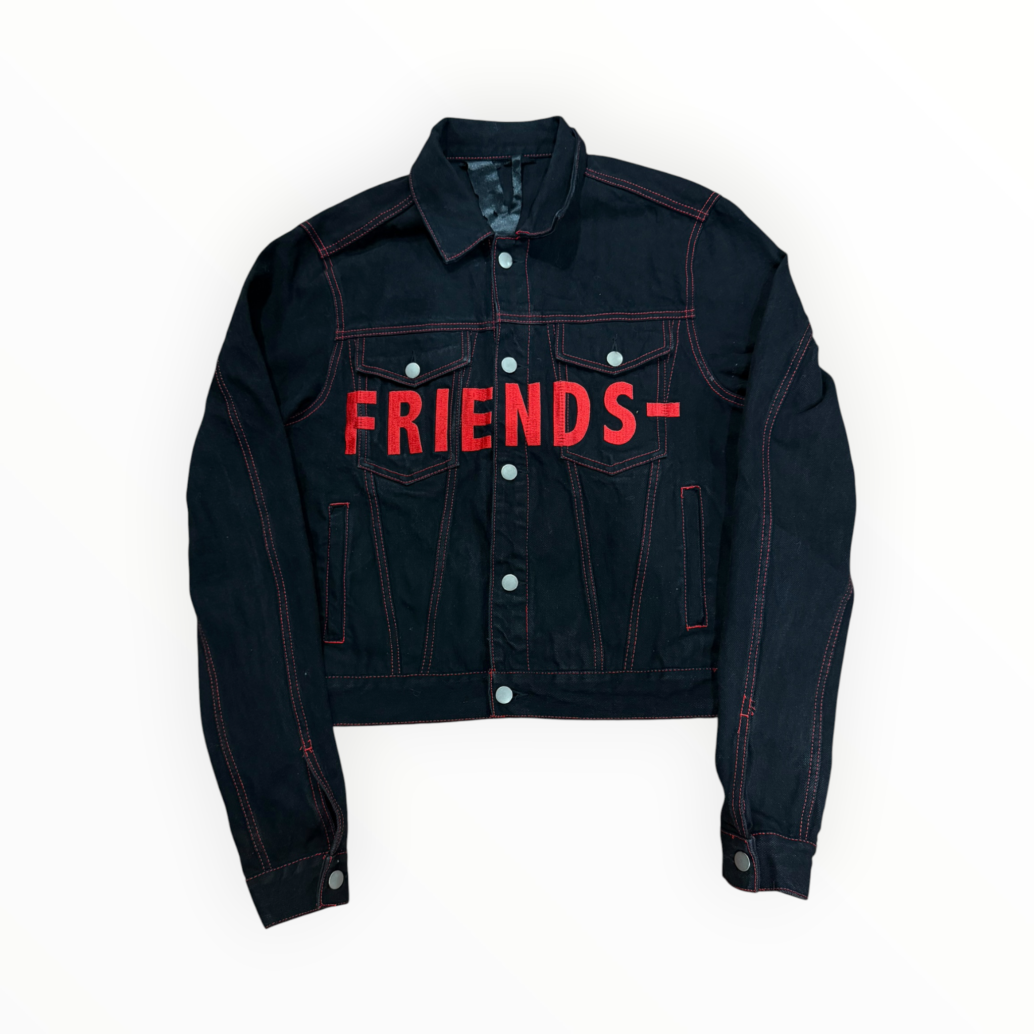 Vlone Friends Denim Jacket Black/Red