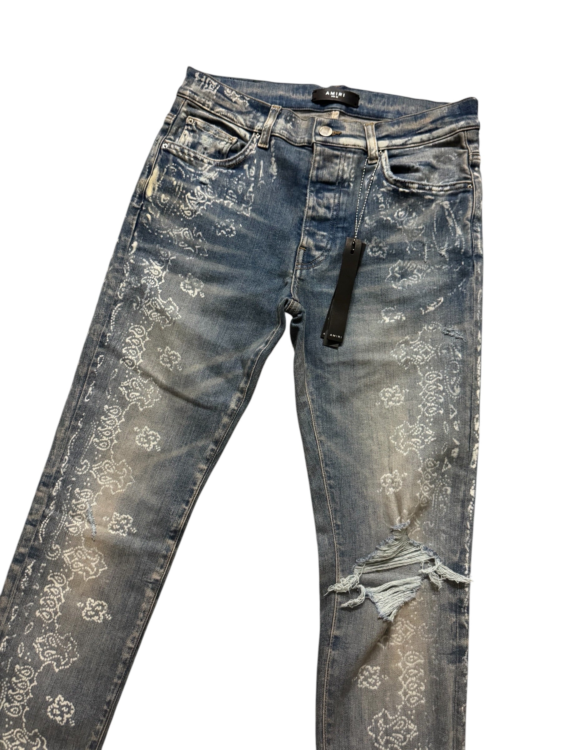 Amiri MX1 Paisley Denim