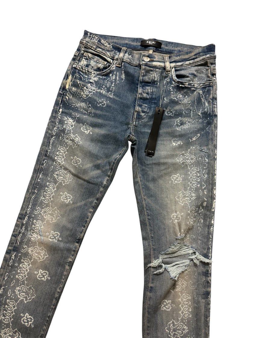 Amiri MX1 Paisley Denim