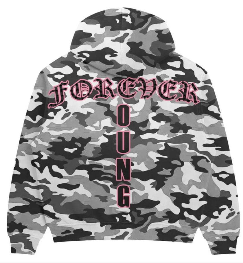 Daven Homme Forever Young Snow Camo Hoodie