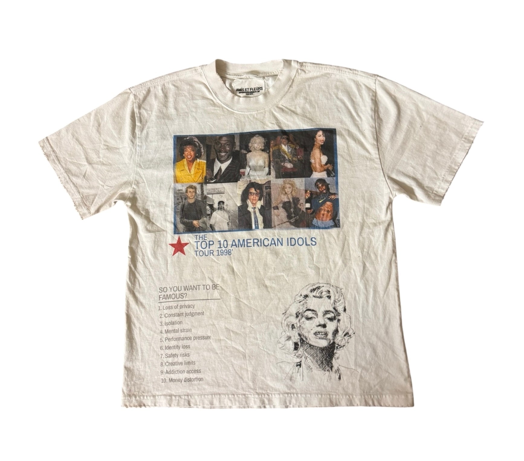 Amis ET Fleurs Hollywood Stars Tee