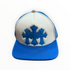 Chrome Hearts Triple Cross Trucker Hat Blue