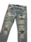 Amiri MX1 Black Patch Blue Denim
