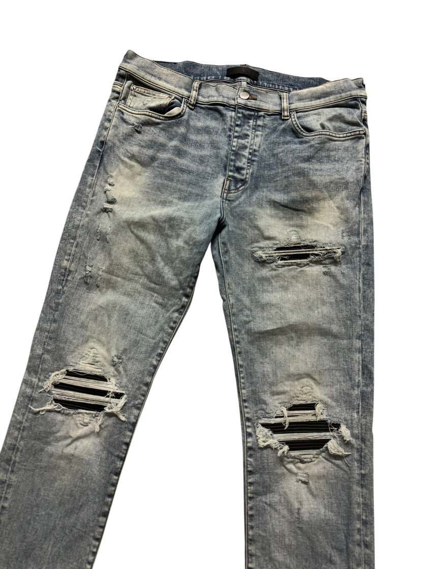 Amiri MX1 Black Patch Blue Denim