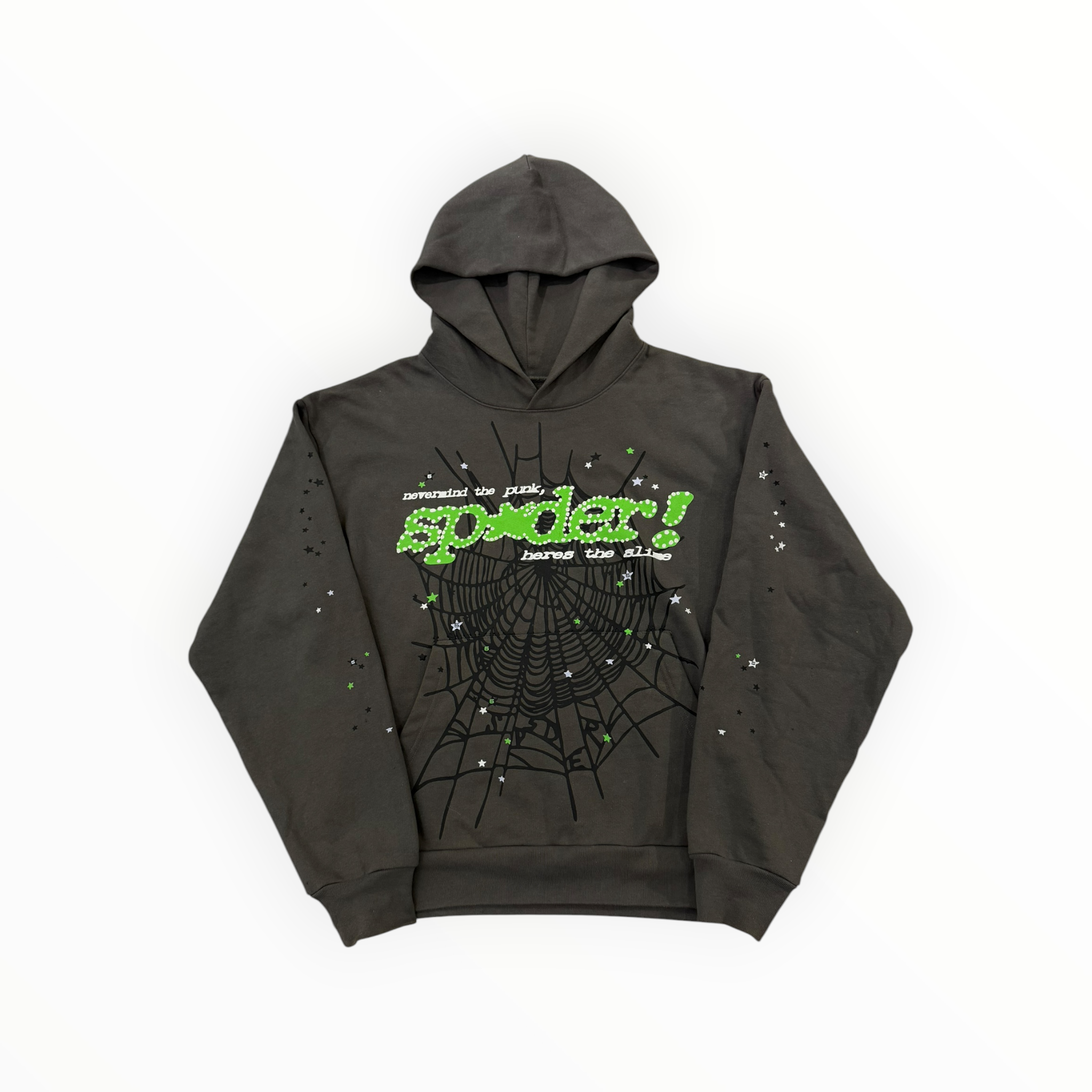 Sp5der Wait Web Hoodie Slate Grey
