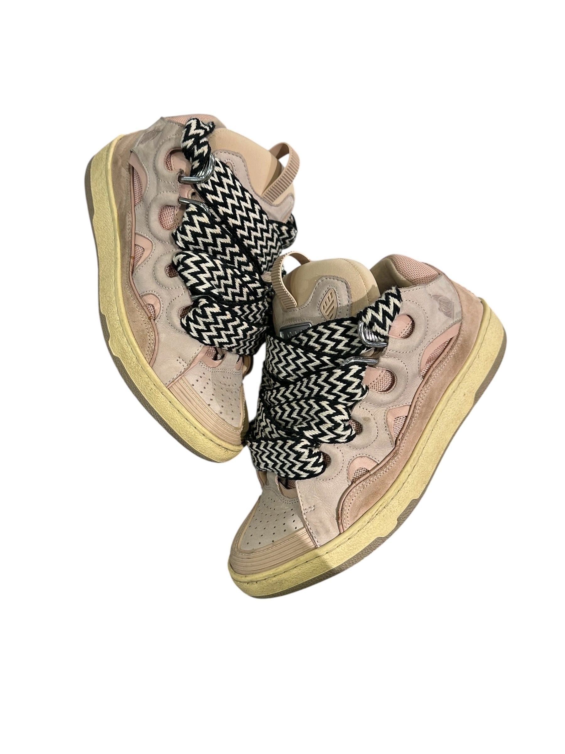 Lanvin Curb Sneaker Pink Sparkle Black