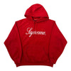 Supreme Raised Script Hooded Sweatshirt Red