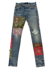 Amiri Bandana Art Patch Denim