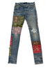 Amiri Bandana Art Patch Denim