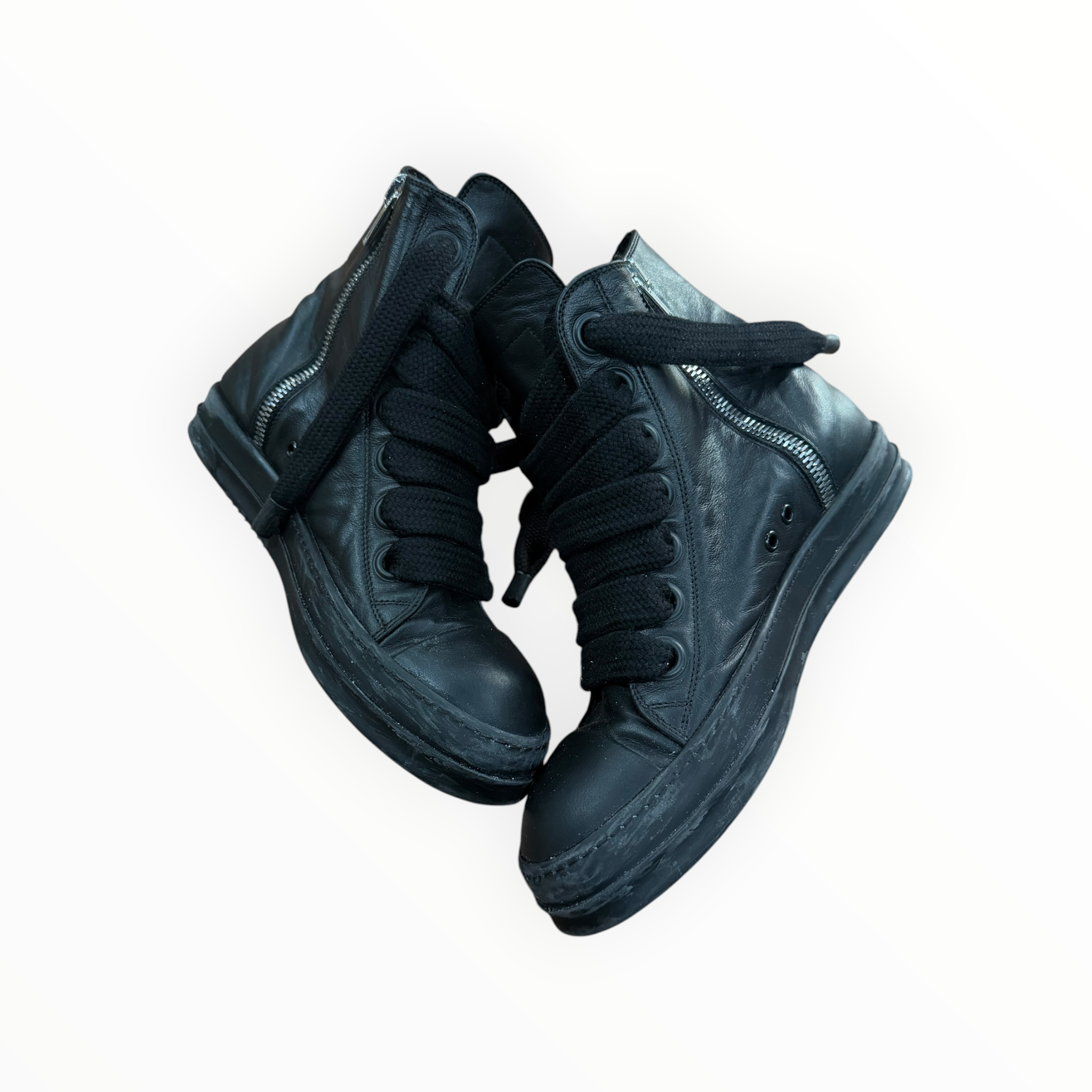 Rick Owens Jumbo Lace Hightop Black