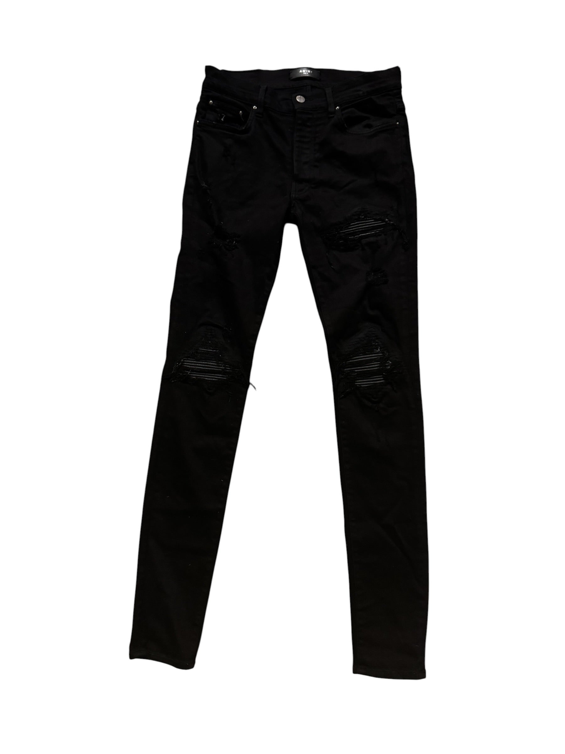 Amiri MX1 Black Patch Black Denim