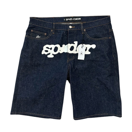 Sp5der V3 Logo Denim Short Indigo
