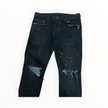 Purple Paint Splatter Black Denim