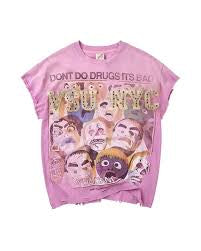 Pink Vale No Drugs Tank