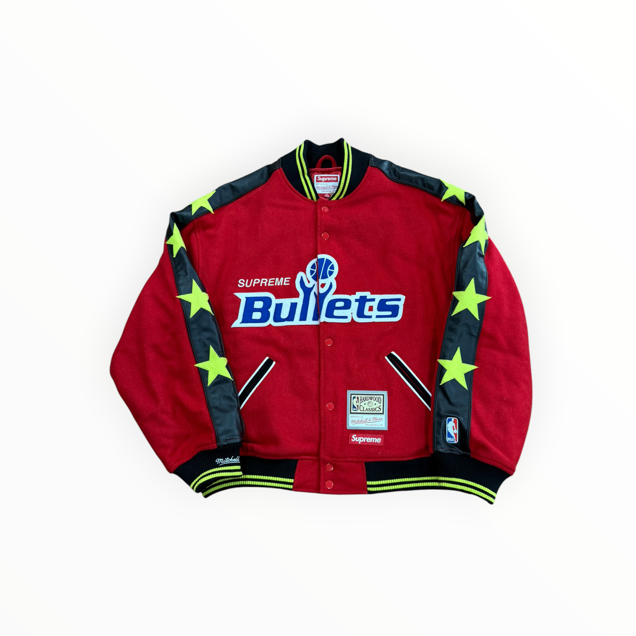 Supreme Mitchell & Ness Teams Varsity Jacket Red