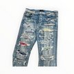 Amiri Bandanna Patch Trasher Denim
