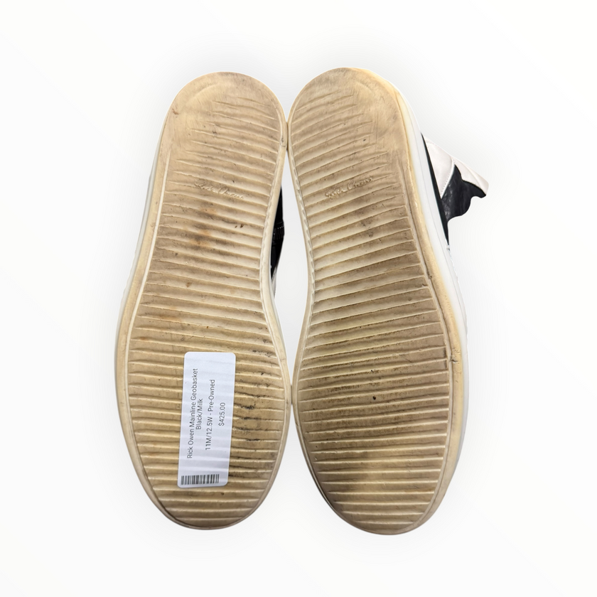 Rick Owens Geobasket Hightop Leather Black