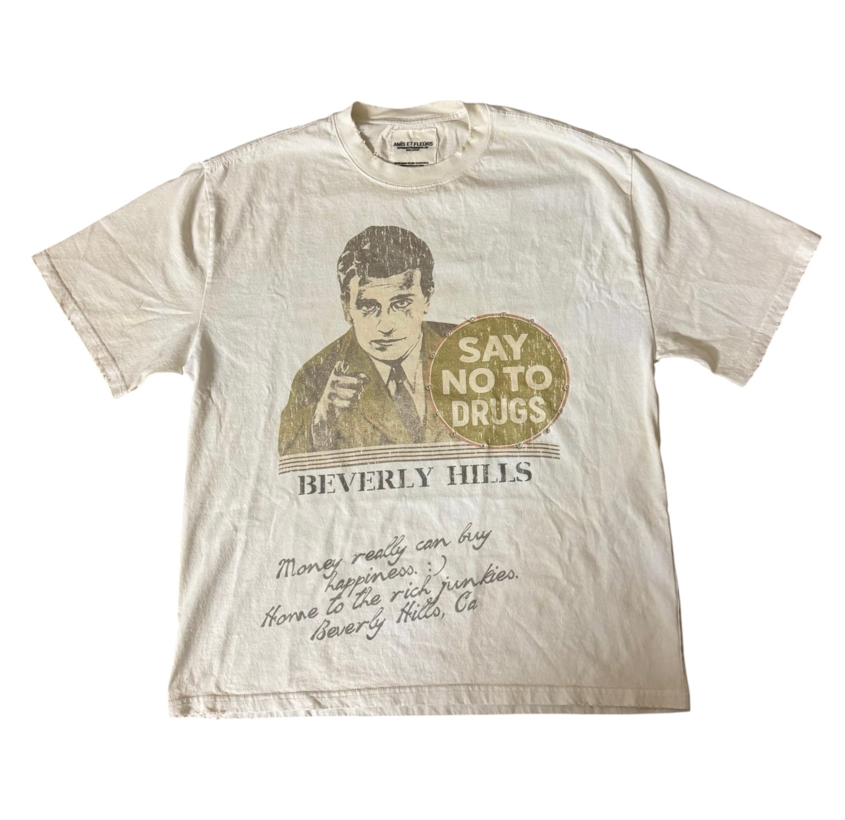 Amis ET Fleurs Rich Junkies Tee White