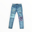 Amiri Tie Dye Art Patch Denim