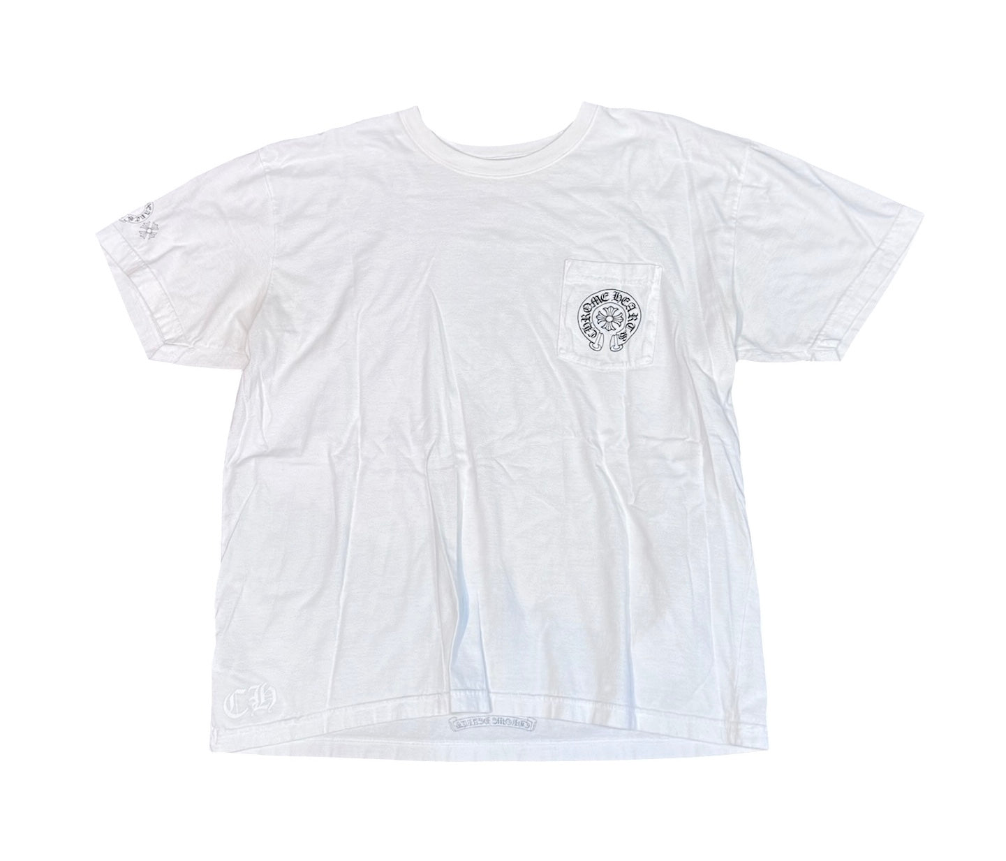 Chrome Hearts Multi Color Horseshoe Logo Tee White